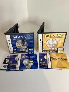 Pacchetto Brain Age and Brain Age 2 Nintendo DS completo CIB TESTATO - Foto 1 di 11