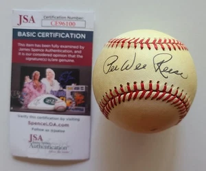 HOF Pee Wee Reese Signed ONL Baseball JSA COA Brooklyn Los Angeles Dodgers - Picture 1 of 7