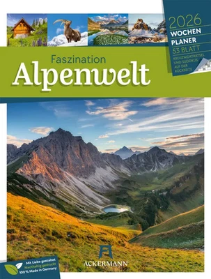 Faszination Alpenwelt Wochenplaner Kalender 2026 Ackermann Kunstverlag GmbH 2026