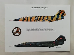 Tavola Enciclopedia LOCKHEED F-104 STARFIGHTER Aviazione Militare Storia - Picture 1 of 2