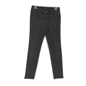 Ann Taylor LOFT Womens sz 0 Jeans Solid Black Denim Modern Skinny - Picture 1 of 5