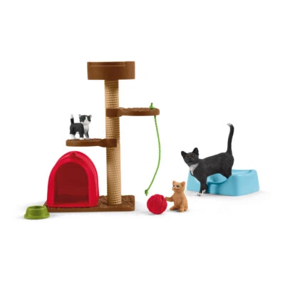 SCHLEICH Farm World Spielzeit für süße Katzen Spielzeug Spielset - 42501