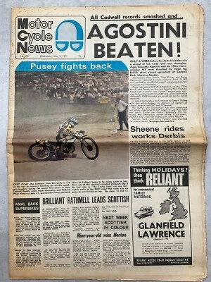 Motor Cycle News - 5 May 1971 - Agostini, Paul Smart - Vintage Newspaper - Image 1 of 4