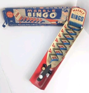 Vintage Marble Bingo By Wolverine Supply Game No 60 Tin Toy Game - Picture 1 of 14