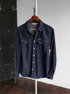 Carhartt Mens Blue Wing Shirt Long Sleeve Pockets Logo Casual Streetwear Size -S - Picture 1 of 5