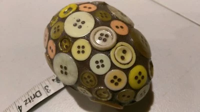 Yellow Egg Buttons ANTIQUE VINTAGE EASTER BEAUTIFUL HANDMADE ART MEETS FASHION - Image 1 of 4