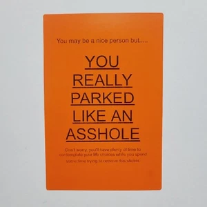 Bad Parking Stickers (20 Pack) Parking Violation Eggshell Sticker Hard to Remove - Picture 1 of 3