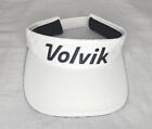 Volvik Golf Balls Black Golf Visor Hat Cap Tour Issue White Black leather look