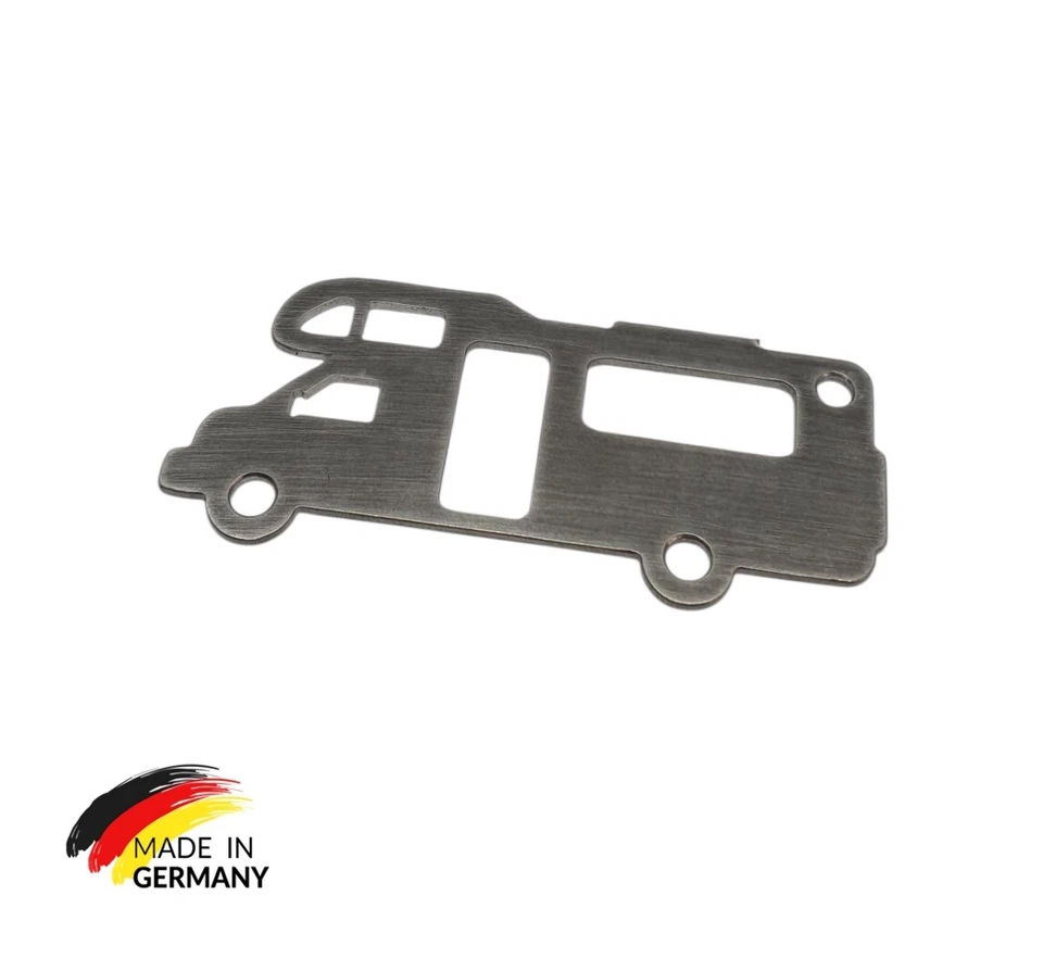 MBM-METALL Schlüsselanhänger Wohnmobil aus Edelstahl Geschenk Camper Camping Wohnwagen