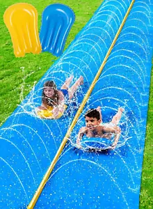 Enorme tobogán acuático, tobogán y tobogán de agua para césped de alta resistencia de 30 pies X 6 pies con incorporado - Imagen 1 de 12