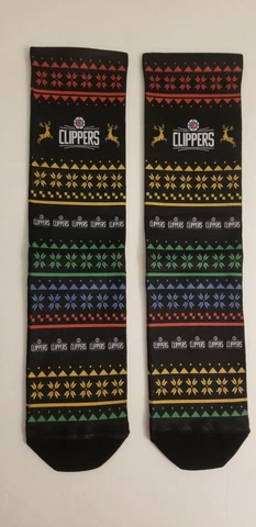 LOS ANGELES LA CLIPPERS Ugly Reindeer Christmas Crew Socks One Size Unisex *NEW* Cover