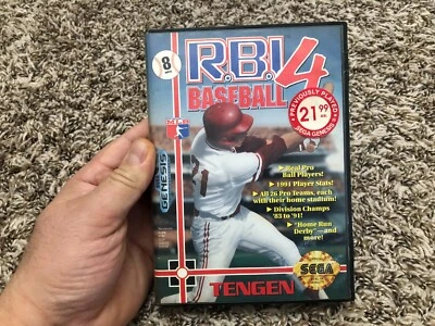 RBI Baseball 4 (Sega Genesis, 1992) Insert No Manual Case Tested - Image 1 of 4