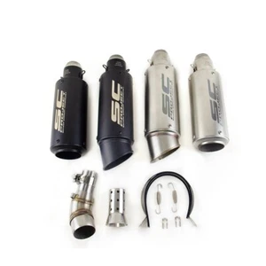 Slip for Yamaha MT-03 YZF R3 2015-2025 Exhaust Mid Tail Pipe Muffler Tips Black - Picture 1 of 8