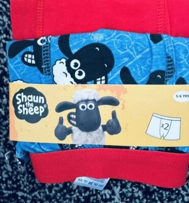 AARDMAN 2 x Shaun the Sheep boxer shorts 2pk