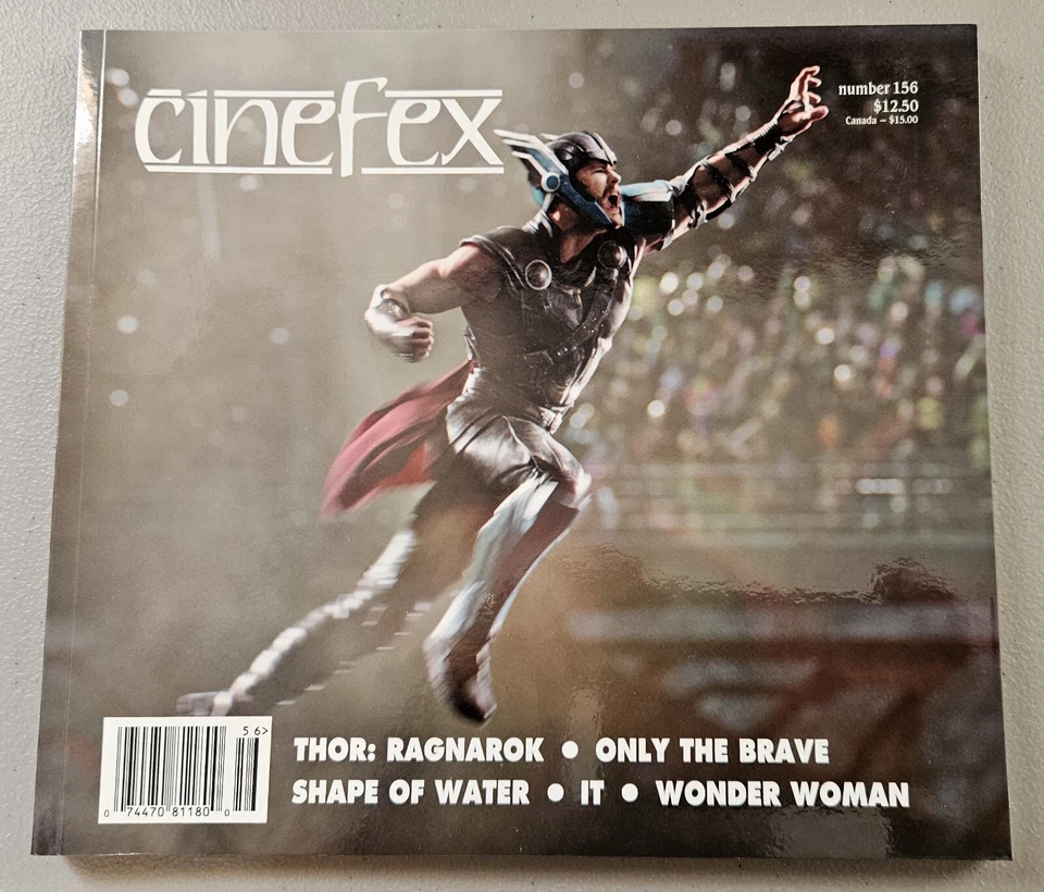 Cinefex #156 - Thor Ragnarok, Only The Brave, Shape of Water, IT, Wonder Woman - Image 1 of 2