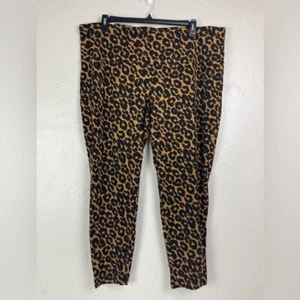 Terra & Sky Brown Black Leopard Legging NWT Women's Size 3X (24W-26W) stretch - Picture 1 of 10