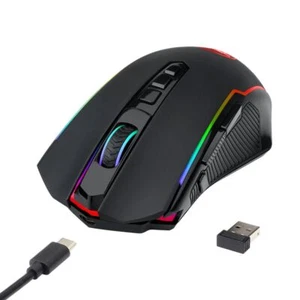 Wired/2.4GHz Wireless Gaming Mouse 8000 DPI Ergonomic Mouse w/ Rapid Fire Button - Picture 1 of 14