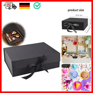 Magnetische Geschenkkarton mit Deckel, Geschenkbox mit Schleife, Wiederverwen... - Bild 1 von 9
