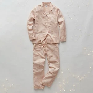 NWOT Pottery Barn Hello Kitty Metallic Star Pink Gold Pajamas Size Large New - Picture 1 of 9