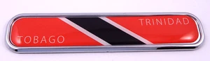 Trinidad and Tobago flag Chrome Emblem 3D auto Decal sticker car bike boat 5.3" - Foto 1 di 2