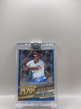 Johnny Bench 2020 Topps Clearly Authentic Decades Best Blue Auto /25 Ssp Reds