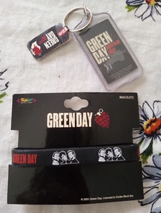 NWT Green Day Wristband Bracelet & Keychain American Idiot Billie Joe Armstrong - Bild 1 von 5
