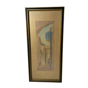 Watercolor French Painting on Paper Art Orientalist View Scenery 1930's Street? - Picture 1 of 7