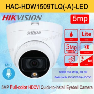 Cámara ocular HDCVI a todo color de 5 MP MICRÓFONO IP67 12 V DC HAC-HDW1509TLQ(-A)-LED - Imagen 1 de 6
