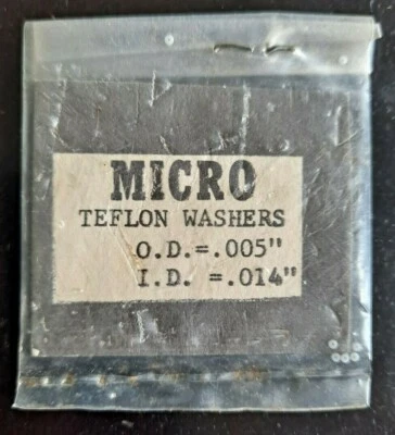 Micro Teflon Washers ID = .005" OD = .014" Qty 12 - Image 1 of 3