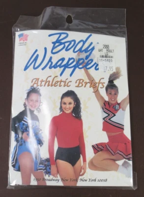 Lote de 2 calzoncillos deportivos Body Wrappers, adultos grandes, blancos, 200, (D EC) Foto 1 de 2