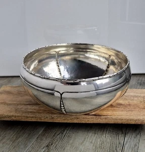 Cuenco grande de plata 830 - decoración de golpe de martillo / Grann & Laglye Copenhagen 1919 - Imagen 1 de 16