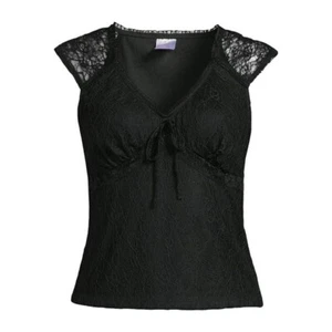 No Boundaries Juniors Lace Top Black XXL (19) - Picture 1 of 4