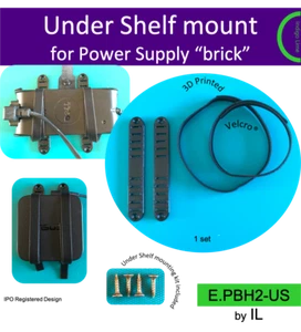 Universal under shelf mount for Power Supply brick. Holder. Made in the UK by us - Picture 1 of 3