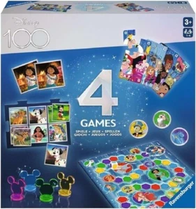 Ravensburger Disney 100th Anniversary 4-In-1 Game Set - Picture 1 of 2