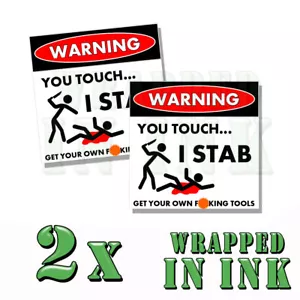 TOOLBOX Funny Warning Bumper Sticker Decal GET YOUR OWN F*CKING TOOLS - Bild 1 von 1