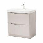 Modern Bathroom Units Grey Furniture Storage Cabinet Basin Vanity WC 2 Drawer AR