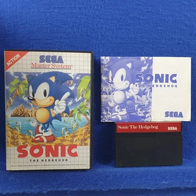 Master System SONIC UPC Barcode Sticker US Version RARE Hedgehog Boxed &Complete - Image 1 of 4
