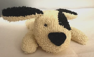 Russ Home Buddies Ringo the Dog Bean Bag Plush Vintage Terry Cream Black 1996 - Picture 1 of 12