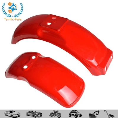 Guardabarros delantero y trasero de plástico rojo para Honda Mini Trail Z50 Z50A Z50J Z50R Foto 1 de 4