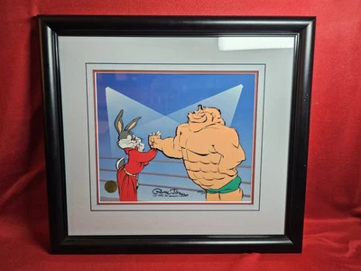 Chuck Jones SIGNED Bugs Crusher Ltd Ed Cel 125/500 Looney Tunes WB 1995 Framed - Image 1 of 4