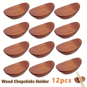 Soporte para palillos de madera 12 piezas vajilla palillos soporte para decoración de mesas - Imagen 1 de 8