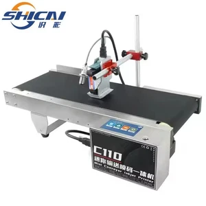Mini conveyor inkjet printer production date QR code barcode text coding machine - Picture 1 of 5