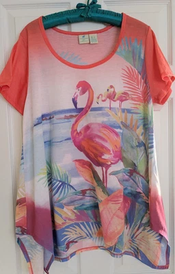 CARIBBEAN JOE ISLAND SUPPLY CO. MOTIVO FLAMENCO, TALLA GRANDE Foto 1 de 4