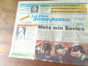 Mets Win October 28th 1986 Las Vgeas Review Journal - Picture 1 of 4