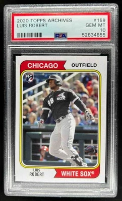 2020 Topps Archives Luis Robert RC Rookie #159 White Sox PSA 10 - Image 1 of 2