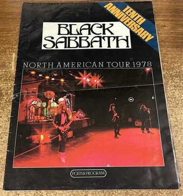 BLACK SABBATH North American Tour PROGRAM 1978 Fold-Out 24x36” Poster OZZY Rare! - Image 1 of 4