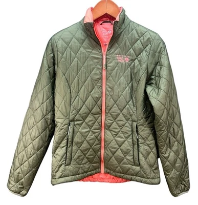 Casaco feminino Mountain Hardwear térmico elite verde acolchoado estilo buffer P - Imagem 1 de 4