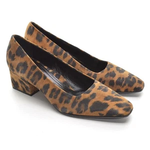 Womens Marion Parke $595 Pierson Leopard Pump 36 / 6 Suede Heel Shoes New in Box - Picture 1 of 9