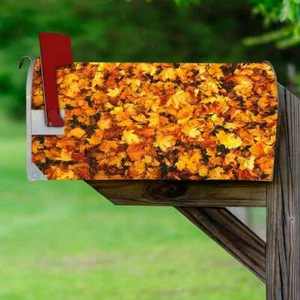 VWAQ Fall Leaves Fully Magnetic Mailbox Cover - MBM35 - Picture 1 of 3