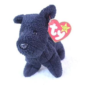 TY SCOTTIE DOG Beanie Babies #4102 6-15-96 COLLEZIONE NUOVO CON ETICHETTA 6" Nero - Foto 1 di 8